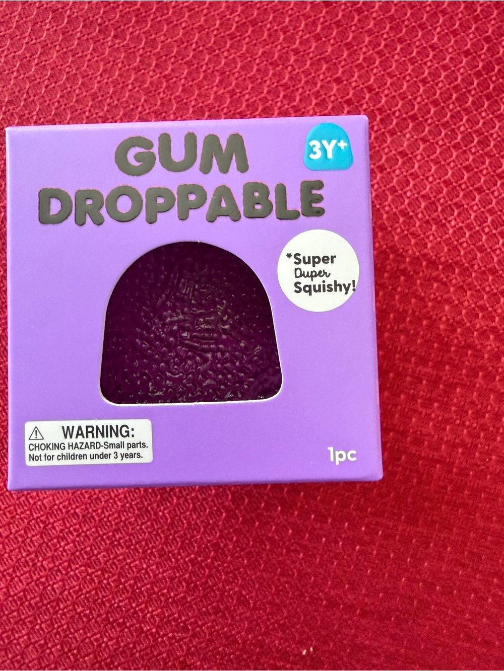 New J'adore Gum Droppable Super Duper Squish Textured Squeeze Squishy Toy Purple